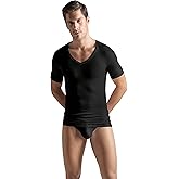 HANRO Men's Cotton Superior V-Neck Shirt