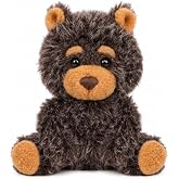 Cudhug Brown Bear Stuffed Animal Squishy Curly Plush Toy Gift for Kids 9.8" | Plushie cute bear toy, birthday holiday gift, for boys girls toddlers adults