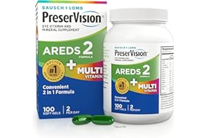 PreserVision AREDS 2 + Multivitamin, #1 Eye Doctor Recommended Brand, 2-in-1 Eye Vitamin with Lutein, Zeaxanthin, Zinc, and Vitamin C, D & E, 100 Softgels
