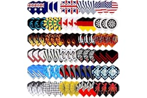 CAVALIERDARTS Tezoro Standard Dart Flights sets 30 sets 90 pcs Durable Replacement Dart Accessories Parts Supplies, Rich Variety of Designs Tail Wing