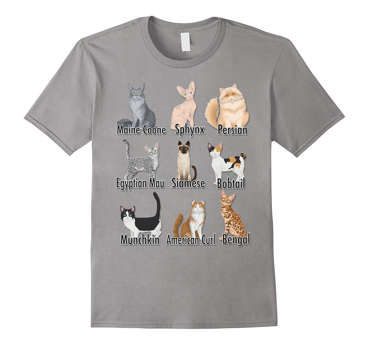 Cat Kitten Breeds T-Shirt-Rose