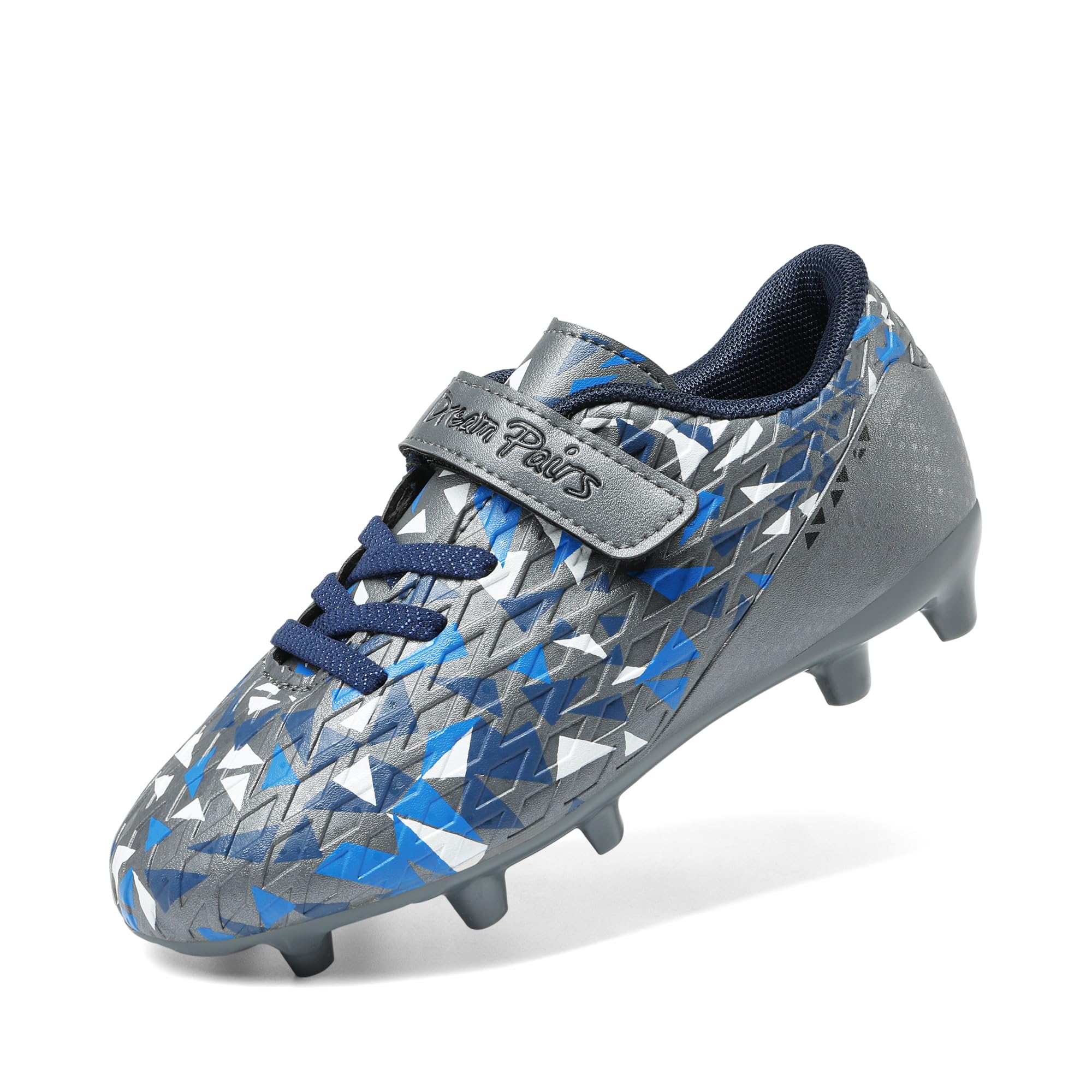 DREAM PAIRS Boys Girls Soccer Cleats Kids Football Shoes for Little/Big Kid SDSO2307K,Size 4 Big Kid,Dark Grey/Royal Blue Image DREAM PAIRS Boys Girls Soccer Cleats Kids Football Shoes for Little/Big Kid SDSO2307K,Size 4 Big Kid,Dark Grey/Royal Blue Image
