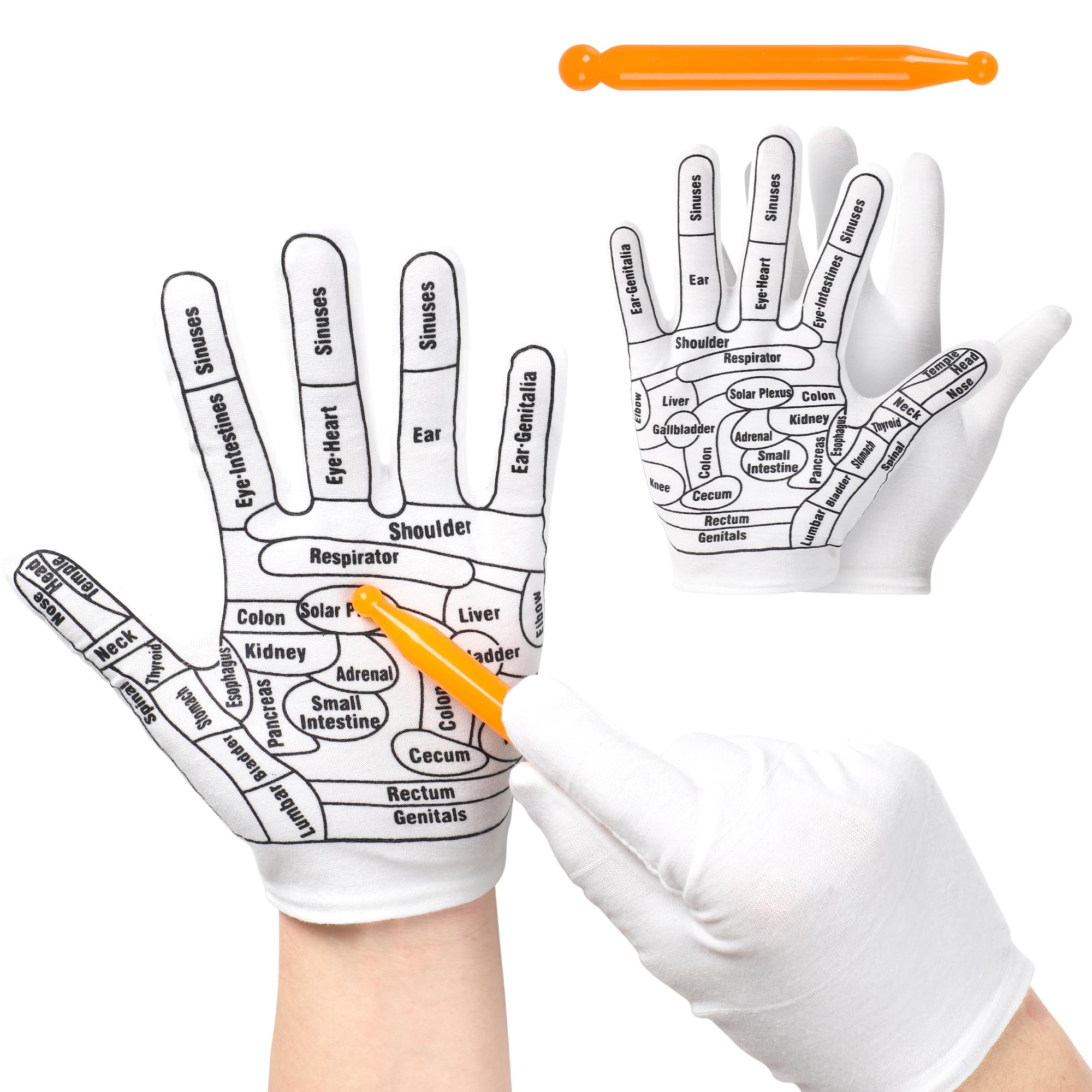 Photo 1 of 2 Pcs Castor Oil Pack Wrap for Hands, Castor Oil Gloves for Wrist Arthritis and Carpal Tunnel