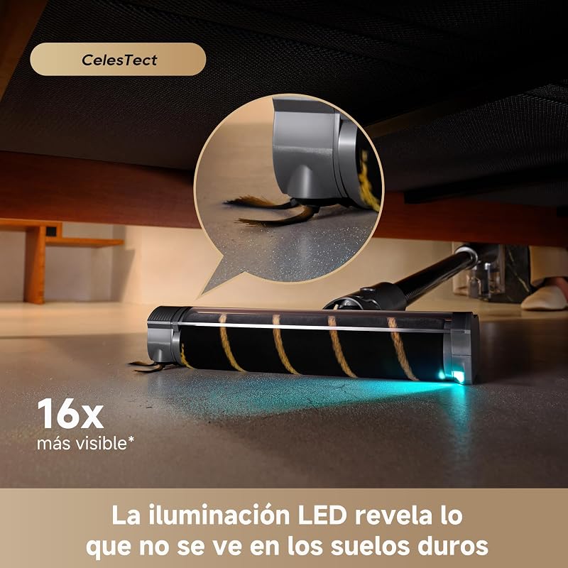 R30, Aspirador sin Cable, 22.000 PA/190AW, Cepillo EdgeReach