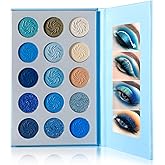 DE'LANCI Space Blue Eyeshadow Palette 15 Color Cosmetics Pressed Pigment Christmas Snowflake Eye Shadow Pallete Matte Shimmer