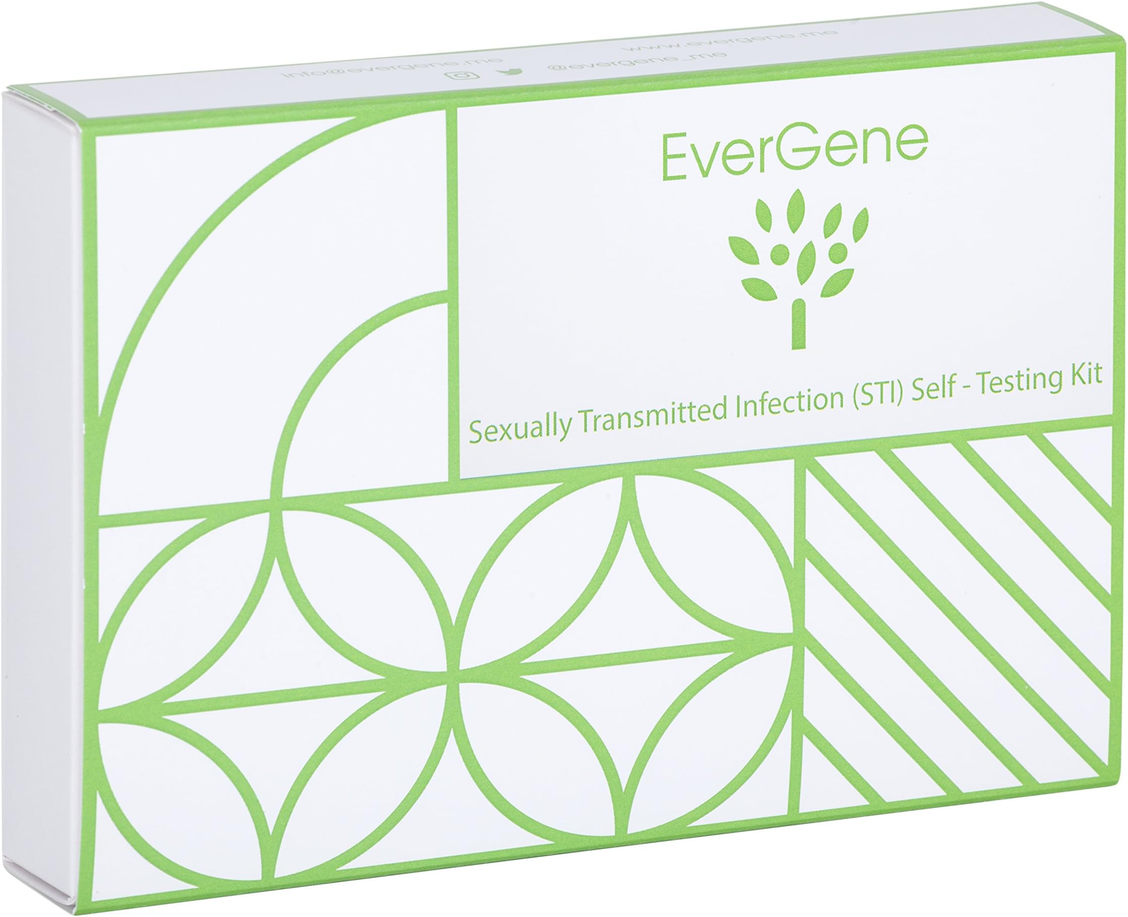 EverGene Comprehensive Sexually Transmitted Infection (STI) Premium Urine Home Collection Kit- Chlamydia, Gonorrhoea & Herpes Simplex I/II