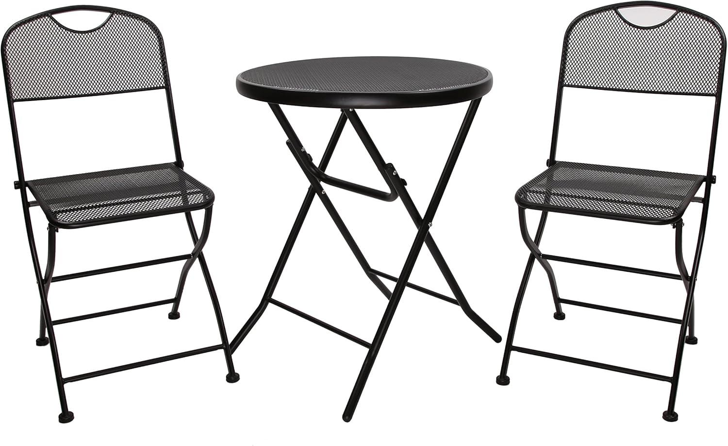 Best folding table and chairs set black