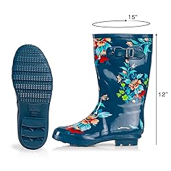 NORTY Waterproof Rain Boots for Women Size 6, Mid