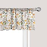 Ambesonne Acorn Window Valance, Mushroom and Holly