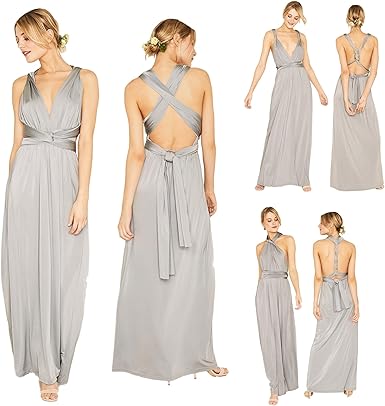 pale grey maxi dress