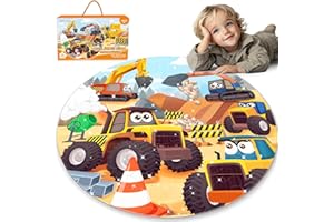 INNOFANS Puzzles for Kids Ages 4-6, Construction Site Jigsaw Puzzles,48 Piece Jumbo Floor Puzzles for Kids Ages 3 4 5 6 7 8, Building Site Educational Toy Gift for Boys Girls Birthday Christmas