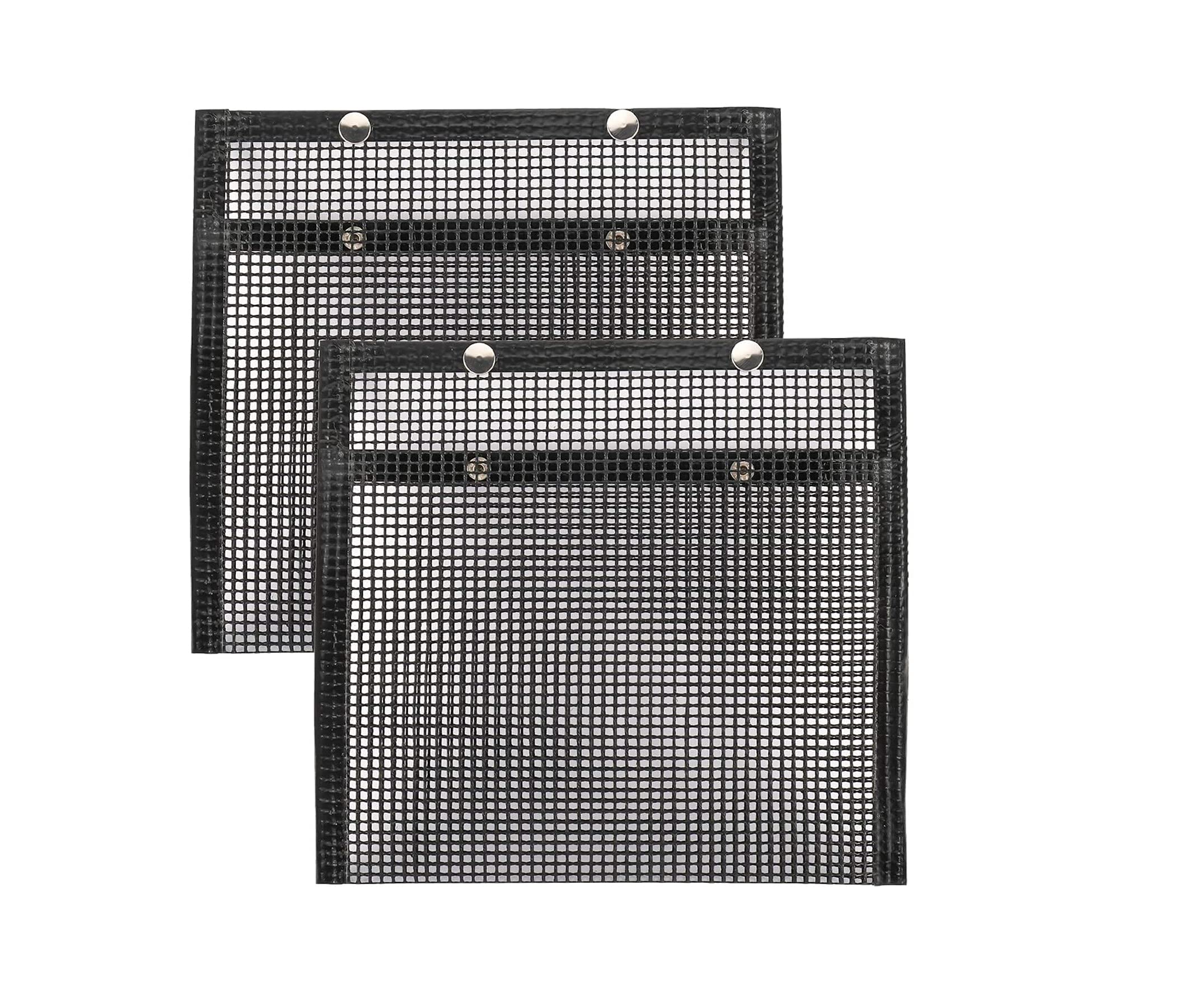 Tiardey 2pcs 8.6x10.6Inch Grill Mesh Bag,Non-Stick Baked Bag Grilling Baking High Temperature Resistant,Reusable for Outdoor Picnic Cooking BBQ