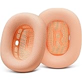 GEVO Upgraded Ear Cushions Replacement Earpads for 2024 New Apple AirPods Max Headphones, Protein Leather Ear Pads Cover with Memory Foam and Magnet for AirPods Max Fresh Color (Orange)