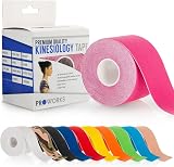 Proworks Kinesiology Tape 5m Roll Elastic Muscle Support Hot Pink