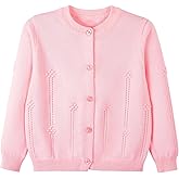 Danny D Toddler Girls Crewneck Cardigan Sweater Kids Long Sleeve Button Knit Tops Outwear Bolero Shrug Cropped Tops