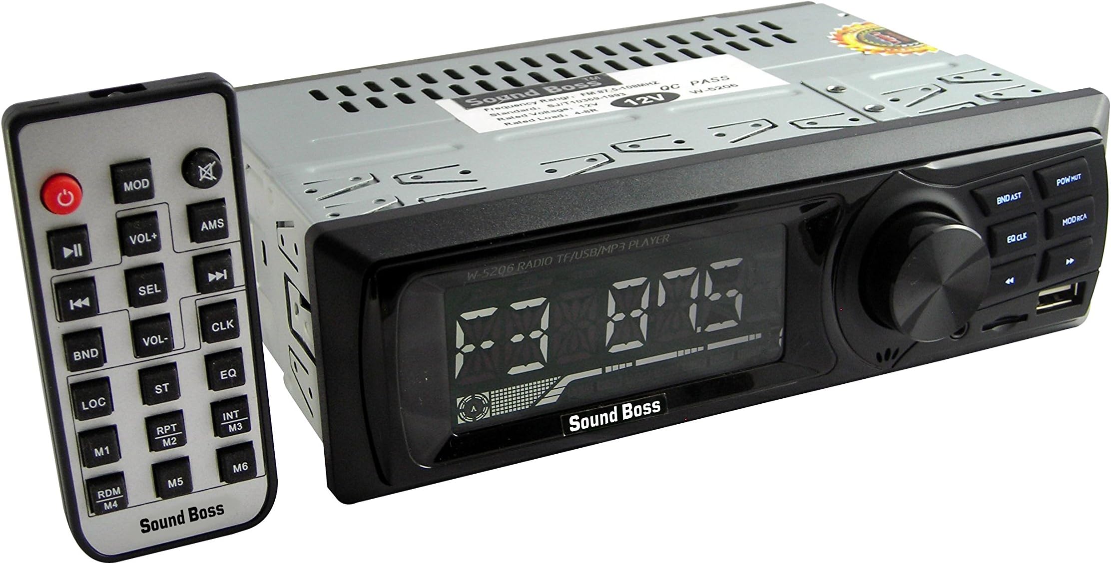 Sound Boss HIFI CAR FM/MP3/USB/SD/AUX Player (Black)