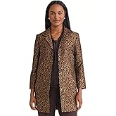 Kasper Women's Leopard Print Jacquard Swing Topper