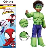 Rubies Spidey and His Amazing Friends Hulk Deluxe Toddler Costume 2-4 view 4