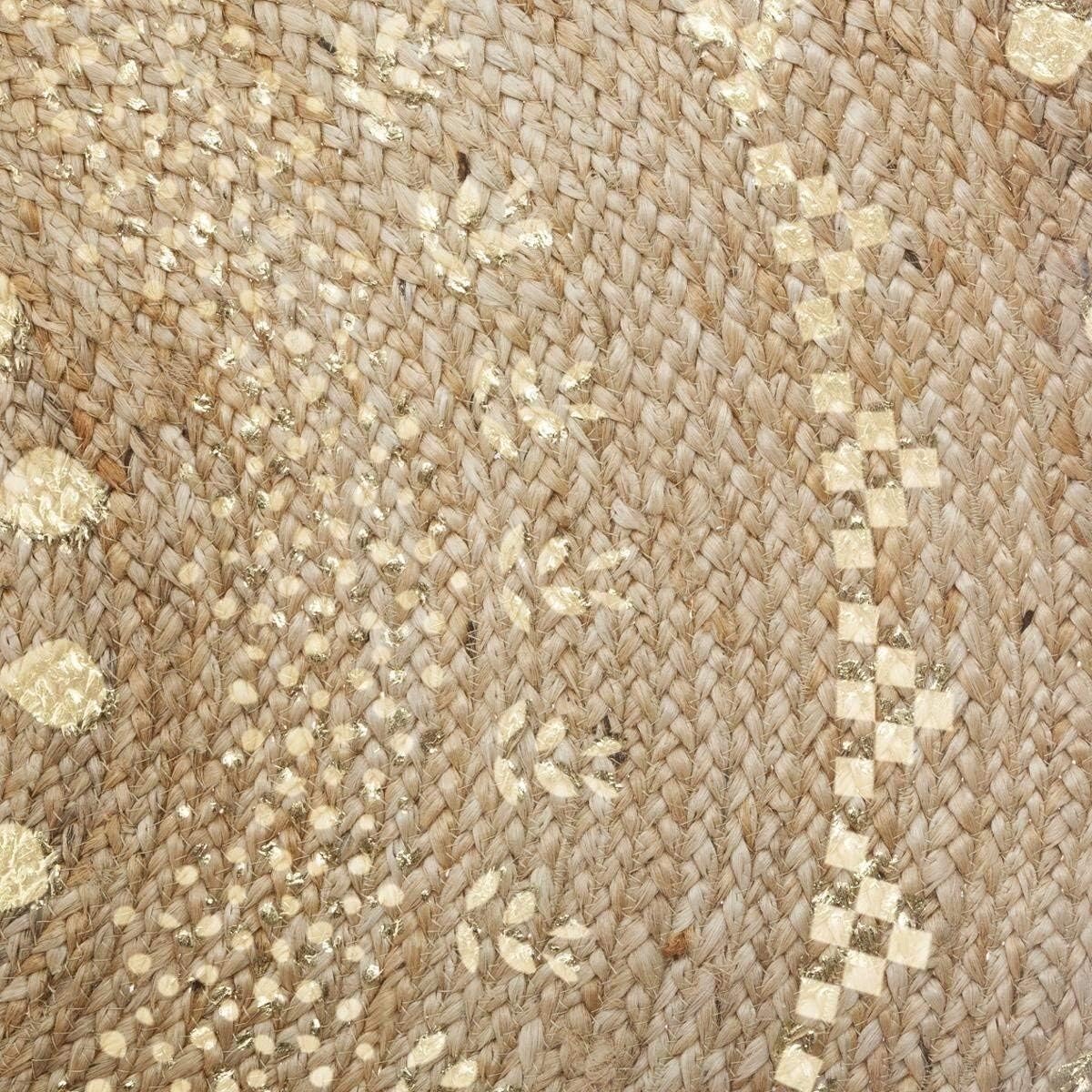 Atmosphera Shine Jute Rug D115 cm, Jute/Gold, 115 cm (Round) - Image 4