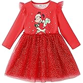Disney Princess Frozen Minnie Mouse Dress Girls Sparkle Ruffle Tulle Tutu Birthday Party Fall Outfits Clothes Baby to Toddler