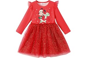 Disney Princess Frozen Minnie Mouse Dress Girls Sparkle Ruffle Tulle Tutu Birthday Party Fall Outfits Clothes Baby to Toddler