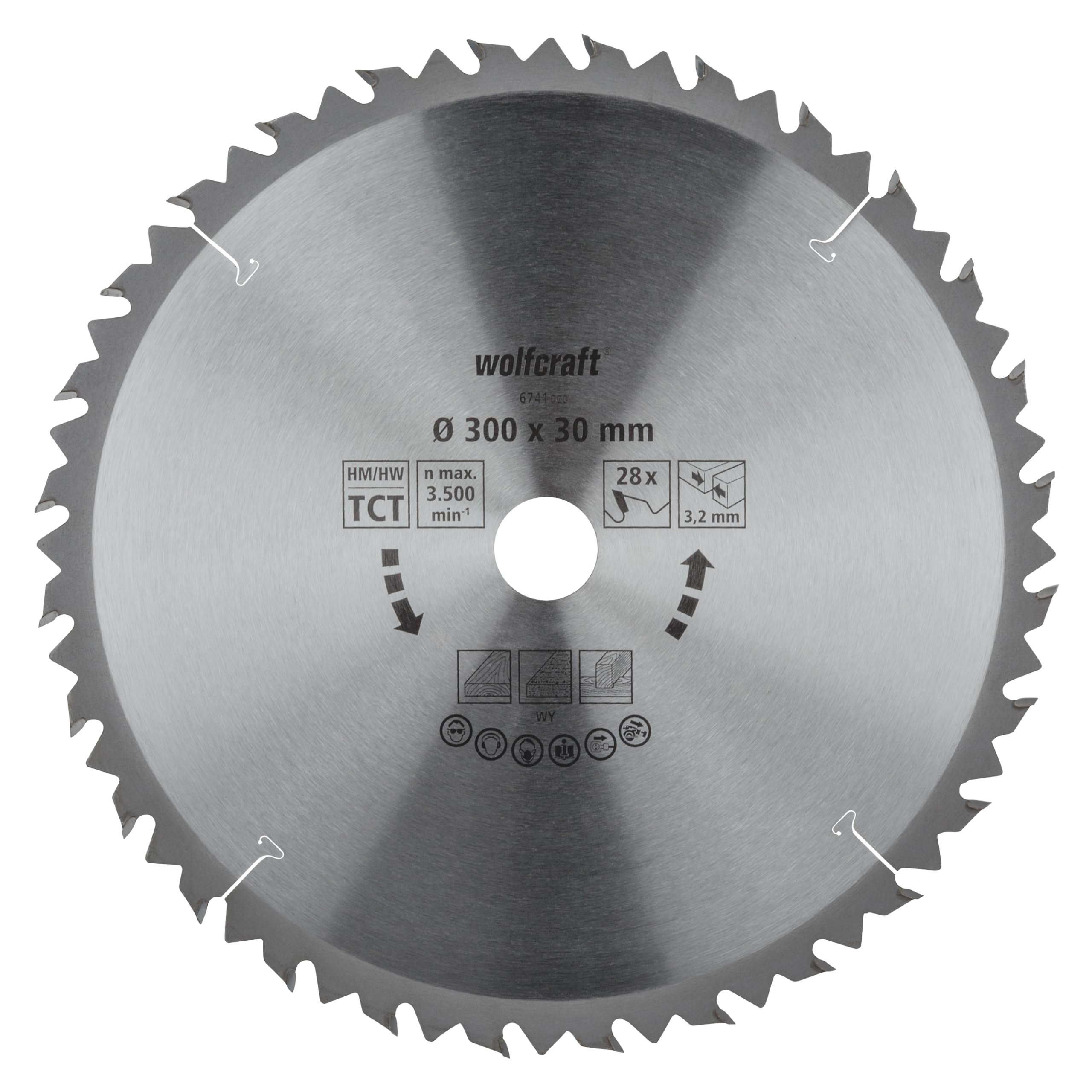 wolfcraft TC Circular Table Saw Blade, Brown Series I 6741000 I Fast, Rough cuts