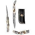 Handmade Damascus Pocket Knife - Beautiful Folding Knife