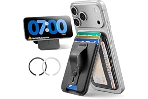 ESR for MagSafe Wallet Stand with Grip, RFID Blocking with MagSafe Sticker, 5 Card Holder for Phone Case, Magnetic Wallet for