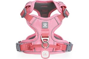 Pawaii Dog Harness for Small Dogs, Dog Harness with Pet ID Tag, No Choke Dog Harness, Adjustable Soft Padded Pet Vest with Easy Control Handle