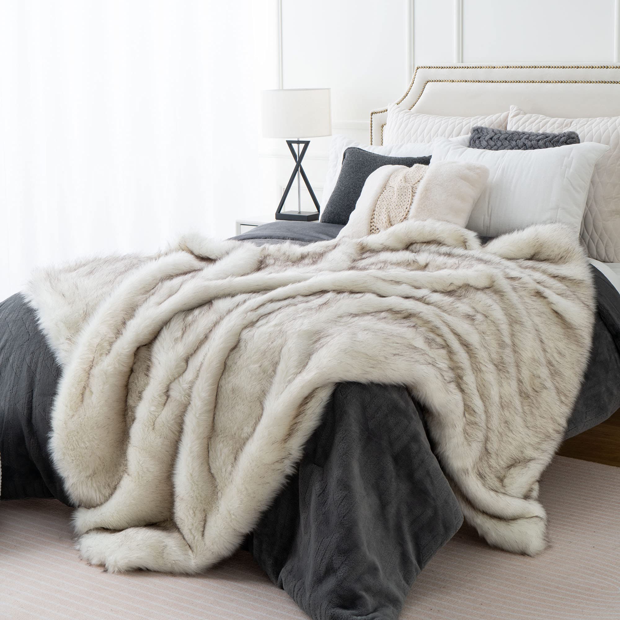 White Faux Fur Blanket