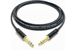 150 Foot Pro Audio REAN 1/4 inch (6.35mm) TRS to REAN 1/4 inch (6.35mm) TRS Balanced Cable with Rean NYS228BG Gold Plated connectors by Custom Cable Connection