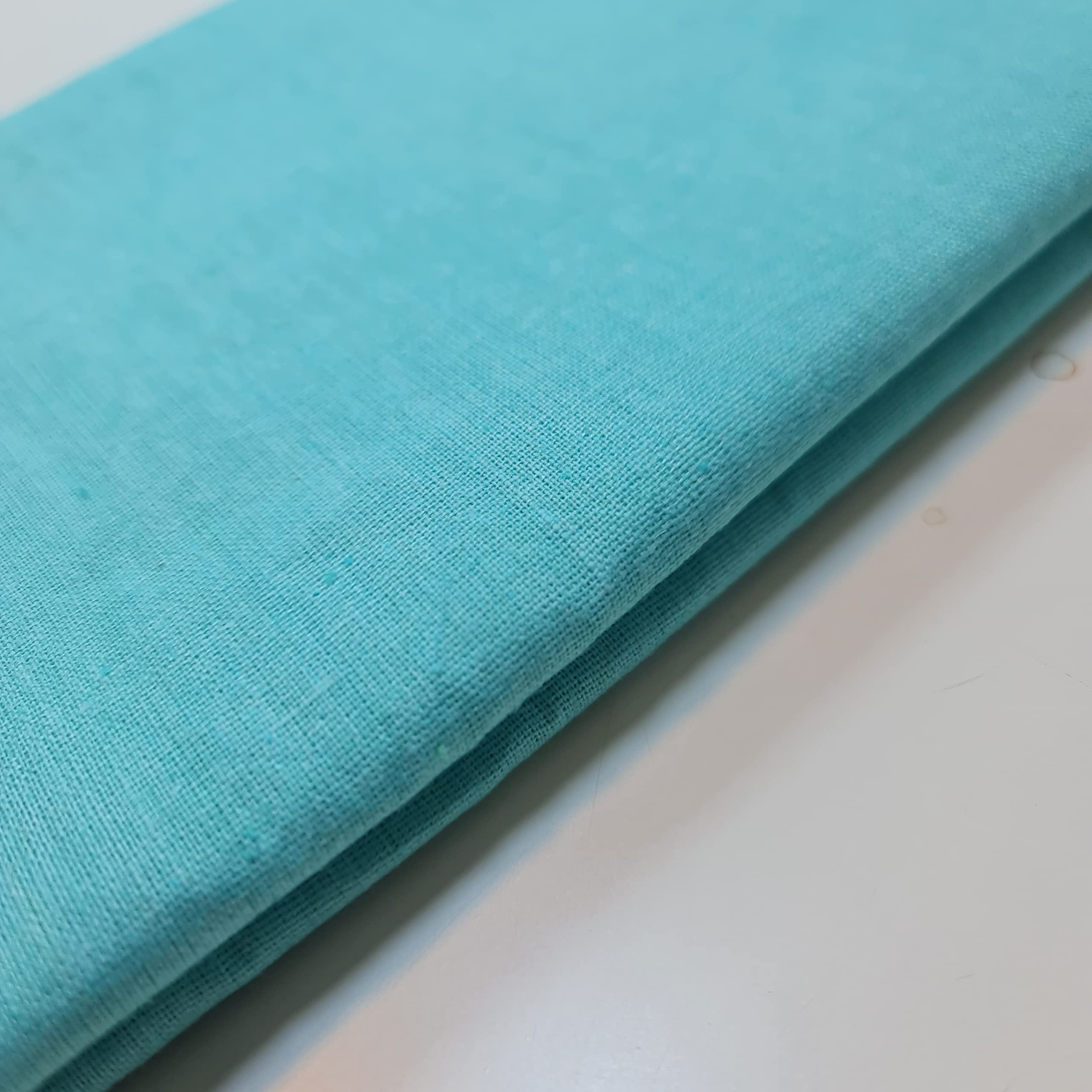 Cotton Calico Canvas Natural *New* 25 Color Craft Patchwork Fabric Material 58" (Turquoise, 1 Meter)