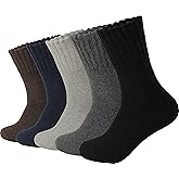 BomKinta Boot Socks for Men - Solid Winter Socks Thick Warm Work Socks Size 7-12