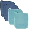 Ritz Terry Pocket Mitt & Hot Pad Set – 4-teilige Topflappen Aus 100% Baumwolle