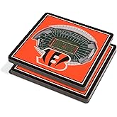 YouTheFan NFL Cincinnati Bengals 3D StadiumView Coasters - Paul Brown Stadium