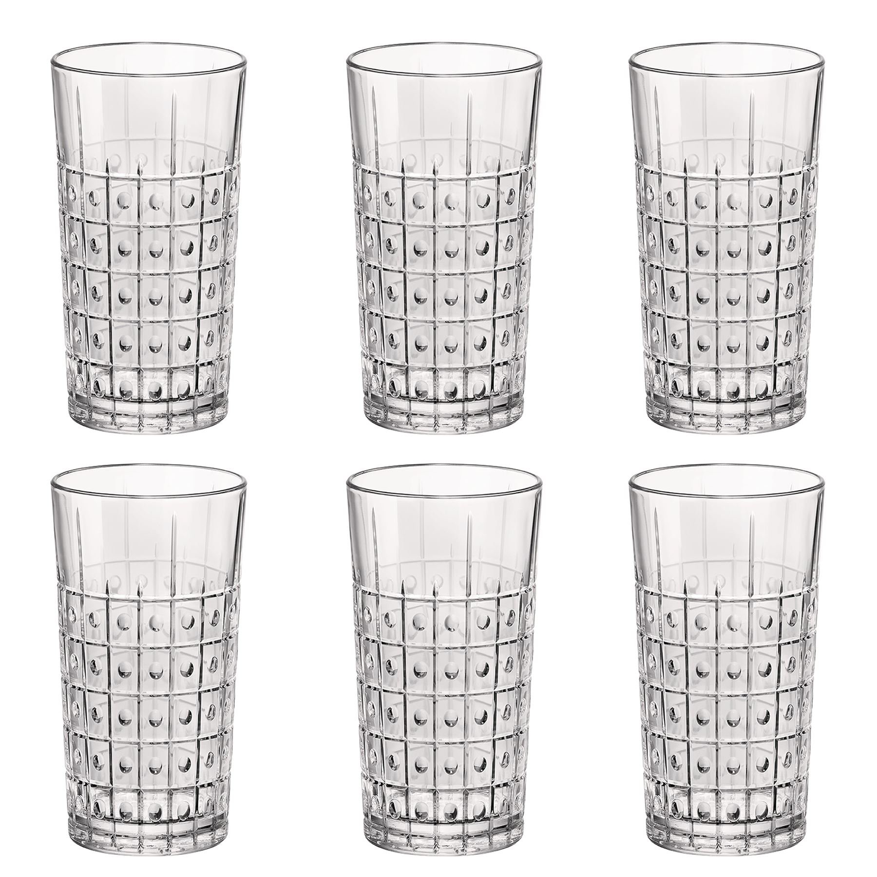 Bormioli Rocco 666228 Este Long Drink Glass, 490 ml, Glass, Clear, Pack of 6