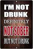 Rogue River TacticalFunny Beer Alcohol Sign Metal Tin Home Bar Kitchen I'm not Drunk Sober