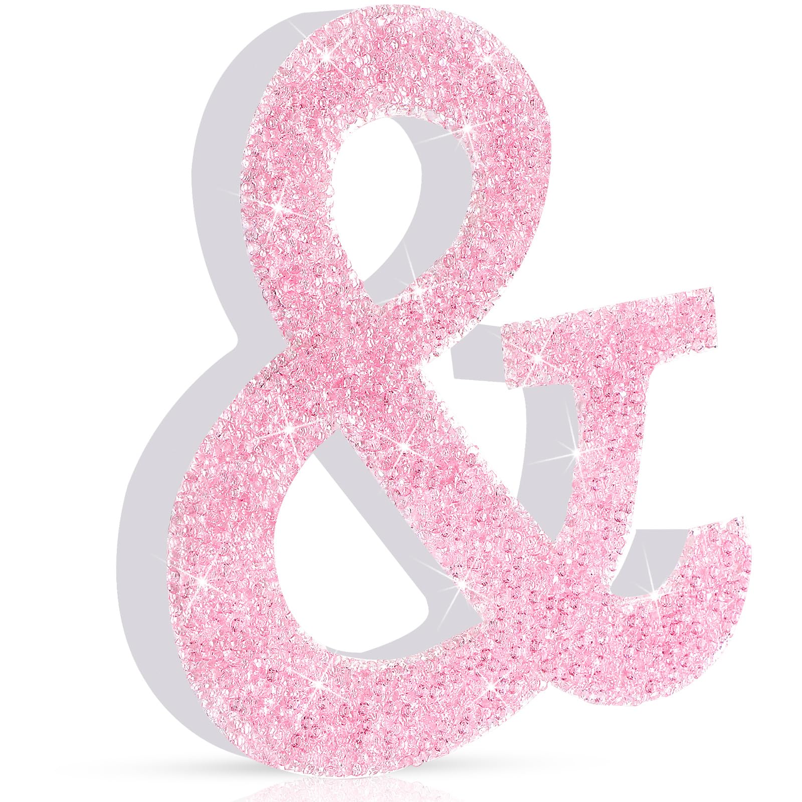 Photo 1 of Qunclay Pink Crystal Diamond Letter Wall Decor, Glitter Wooden Bling Letters with Screws & Hooks, Standing Letters for Bedroom Vanity Table Y2k Mcbling Birthday Party Decor(Letter &,5.7"l X 5.7"w)