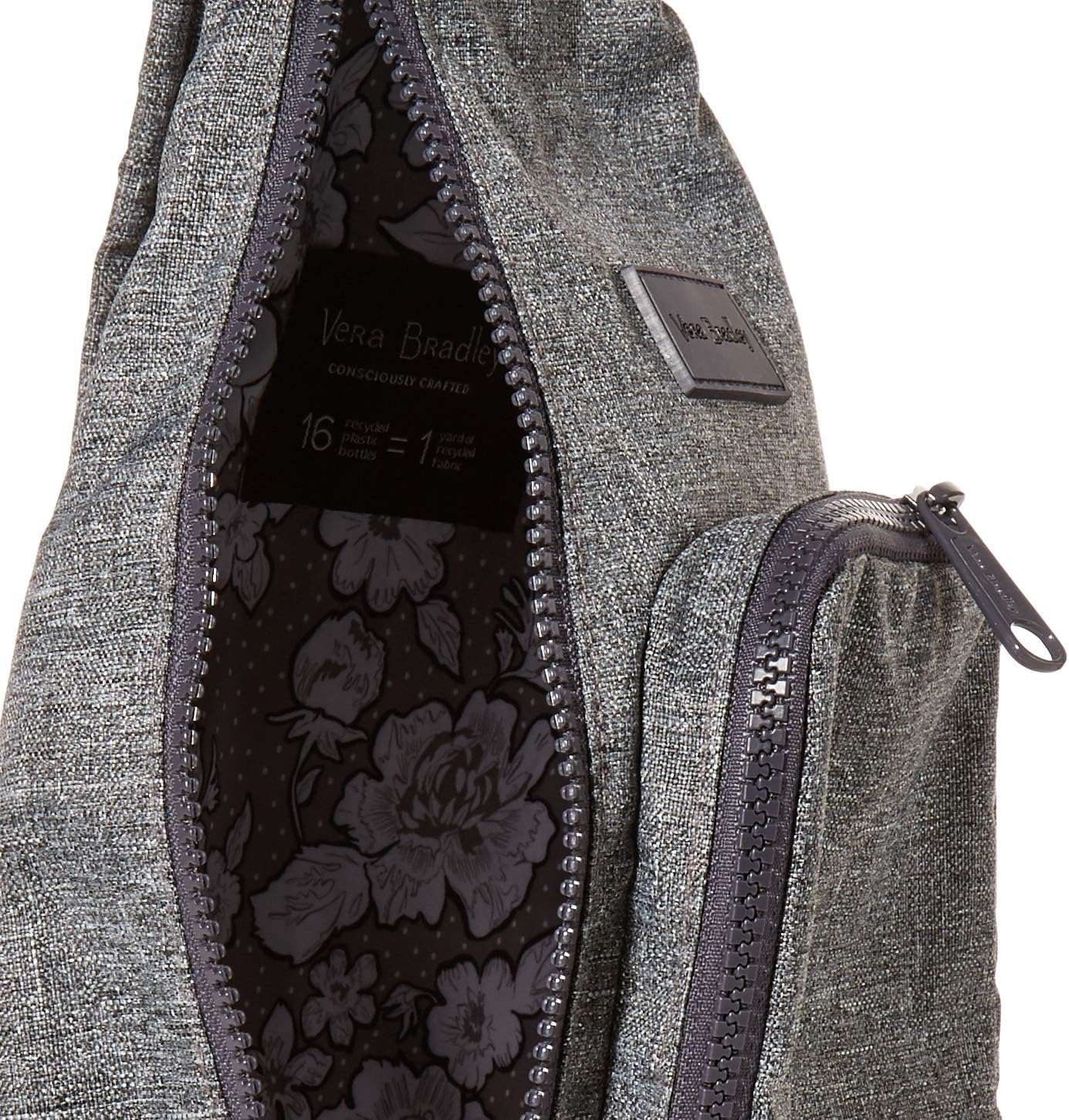 Vera Bradley Recycled Lighten Up Reactive Mini Sling Backpack, Gray Heather: Shoes