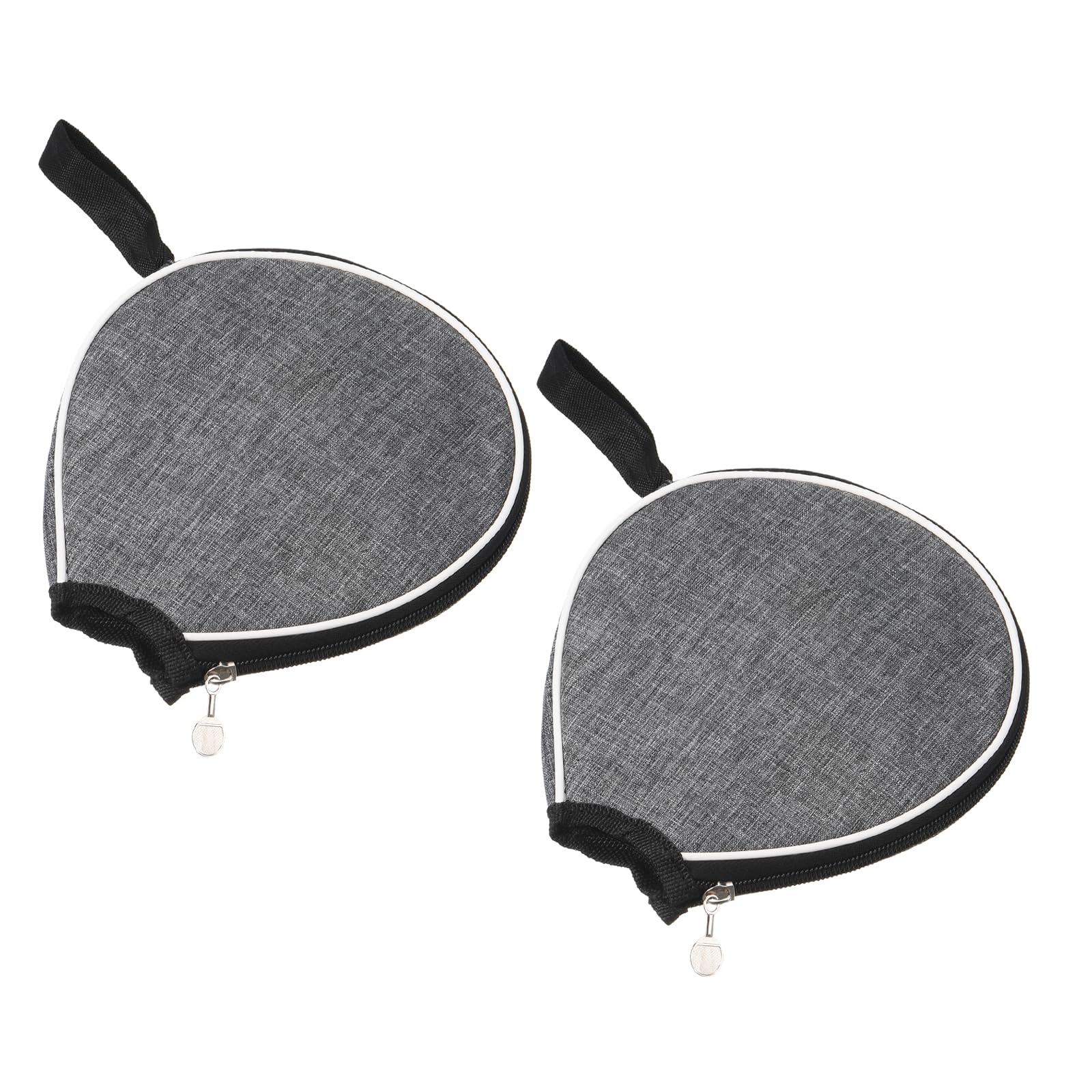 M METERXITY 2 Pack Ping Pong Paddle Cover - Table Tennis Racket Case Half Bag Apply to Storage Organize (Grey)