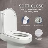 CUQOO Soft Close Toilet Seat D Shape with Adjustable Hinges view 4