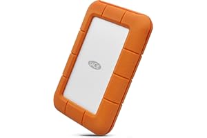 LaCie Rugged USB-C, 5TB, Portable External Hard Drive, Drop, Shock, Dust, Rain Resistant, for Mac & PC (STFR5000800)