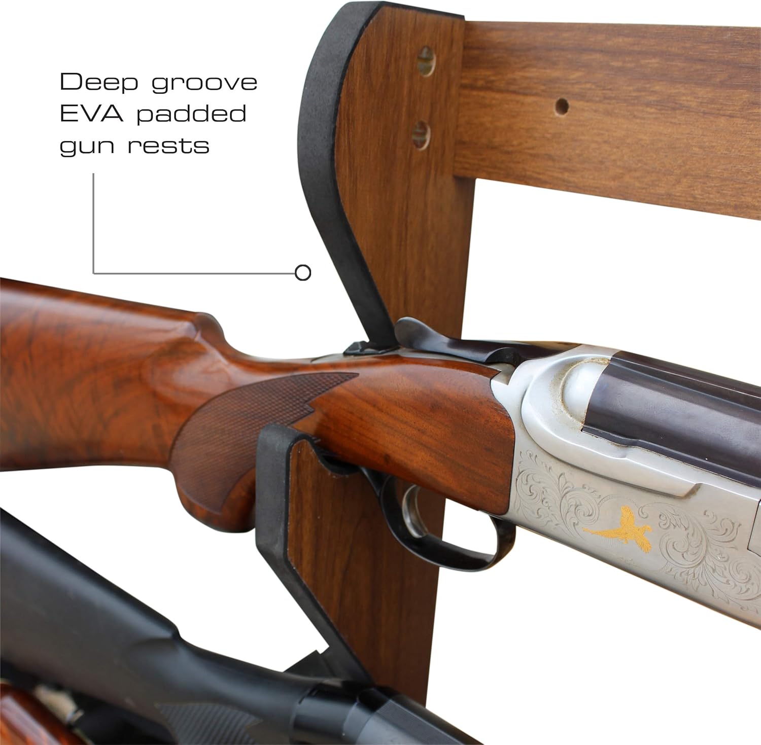 Rush Creek Creations Indoor 3 Rifle/Shotgun Wall Storage Display Rack : Sports & Outdoors