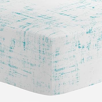 teal crib sheet