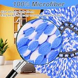 UNU 6 Pack Mop Head Replacement for Vileda Triangle Spin Mops Blue view 4
