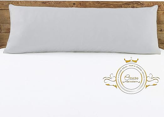 Amazon Com Crown Collection Silver Solid Large Body Pillow Case