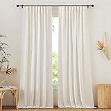 NICETOWN Linen Sheer Curtains for Bedroom 95 Inches