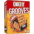 Cheez-It Grooves Cheese Crackers, Crunchy Snack Crackers, Lunch Snacks, Bold Cheddar, 9oz Box (1 Box)