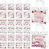 WZSTNBLA 24Pcs Valentine's Day Gift Bags Valentines Baby Shower Bag A Little Sweetheart is On The Way Pink Baby Girl Party Favors Gender Reveal Party Supplies for Guests Birthday Party Gift Bag