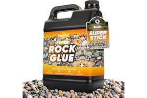 BONFIX Rock Glue for Landscaping 1 Gallon- Super Stick Mulch Glue with Fast-Drying for Pebble&Pine Straw, Non-Toxic Gravel Binder for Outdoor Landscape Walkways, Yards, Driveways, Up to 2Years